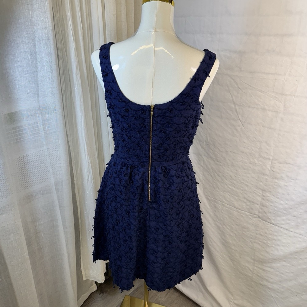 Vineyard Vines Dress 100% Linen A-Line Babydoll Blue Sz 4 Kentucky Derby Preppy - Picture 3 of 14